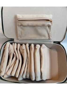 Green Jewelry Organizer Travel Case - Compact Home Storage